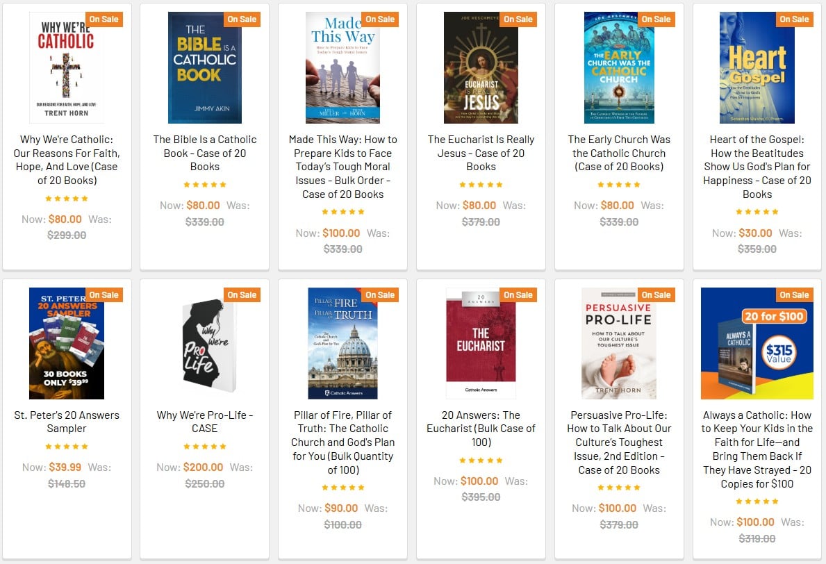 bulk items on shop.catholic.com