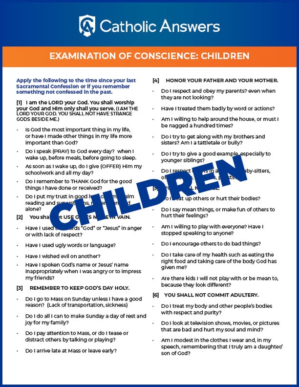 Examination of Conscience for Children PDF thumbnail image