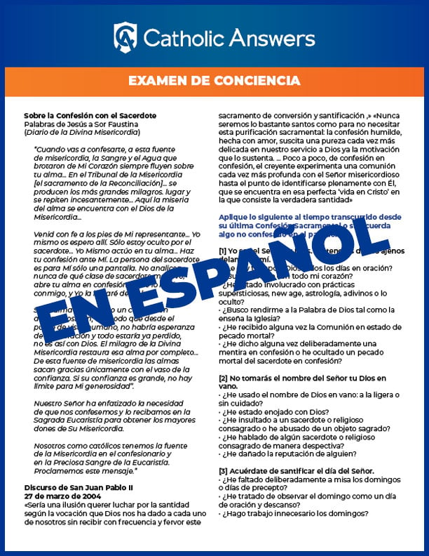 Examination of Conscience in Spanish PDF thumbnail image