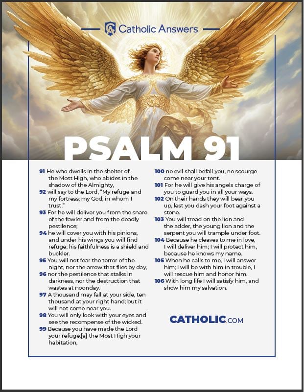 image of a printable pdf of Psalm 91