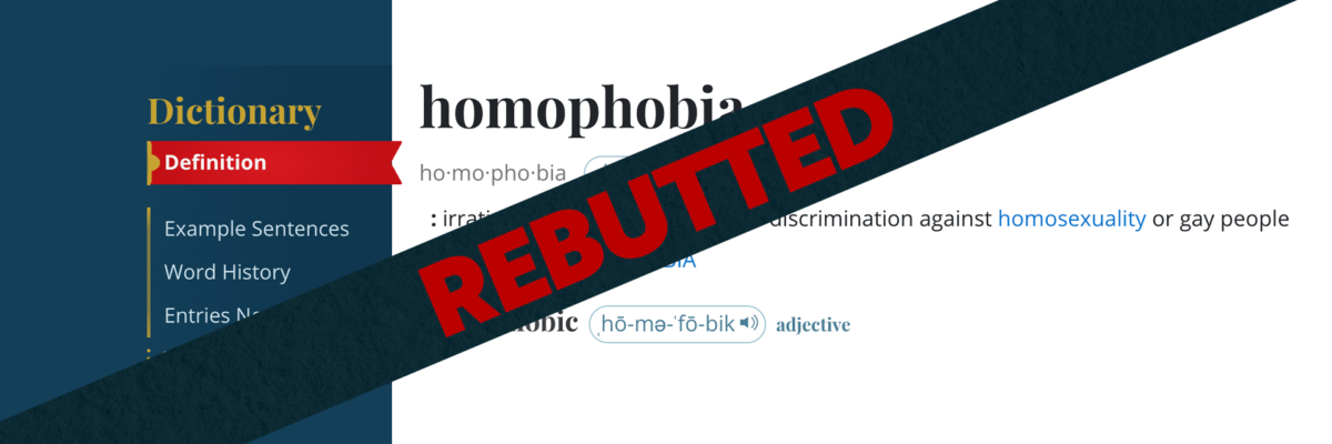 Rationality Rules REBUTTED on Homophobia